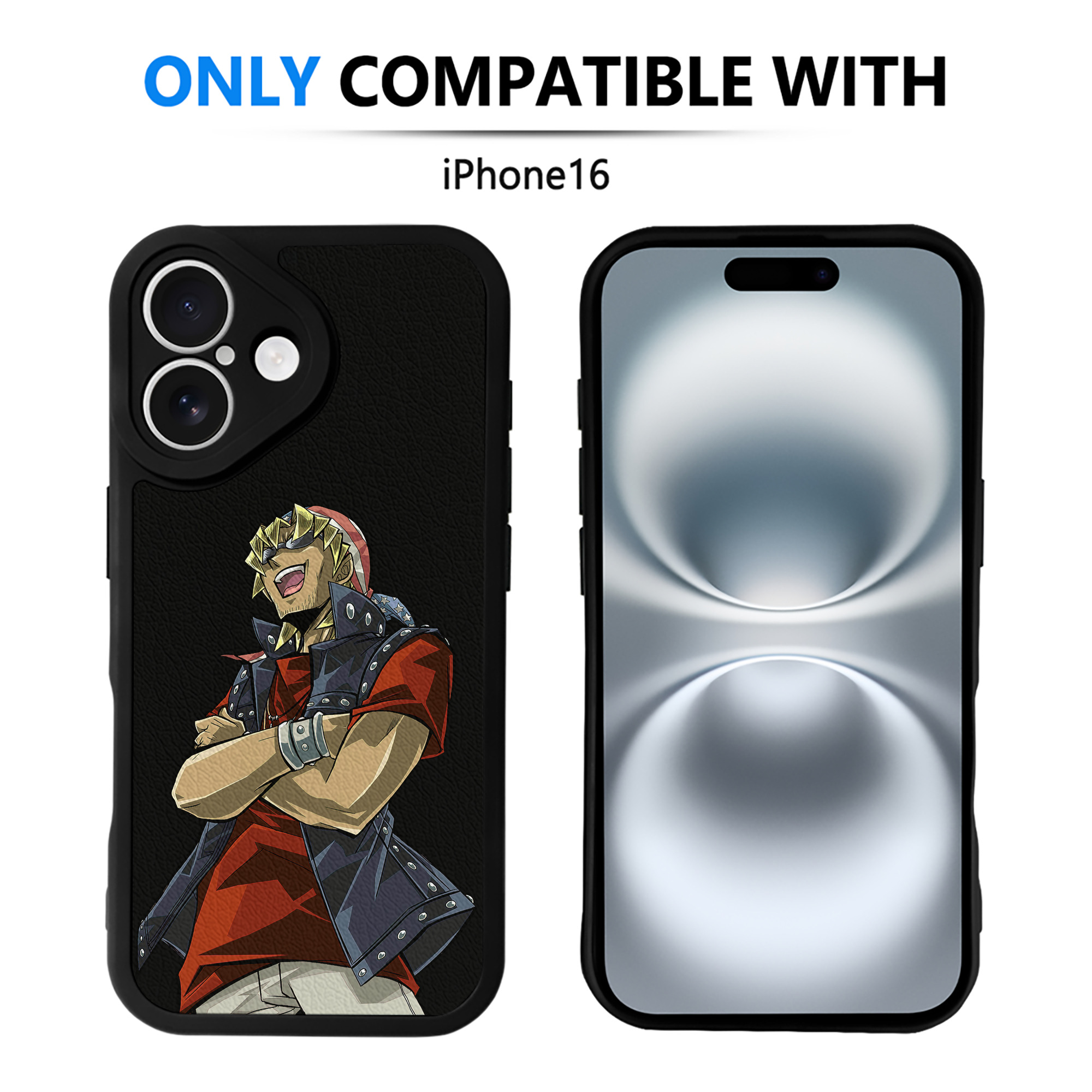 遊☆戯☆王 Yu-Gi-Oh! 【iPhone 16シリーズ対応】シリコンスマホケース（レザー調） 材質：シリコン
